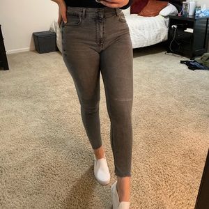 Grey High Waisted Zara Jeans